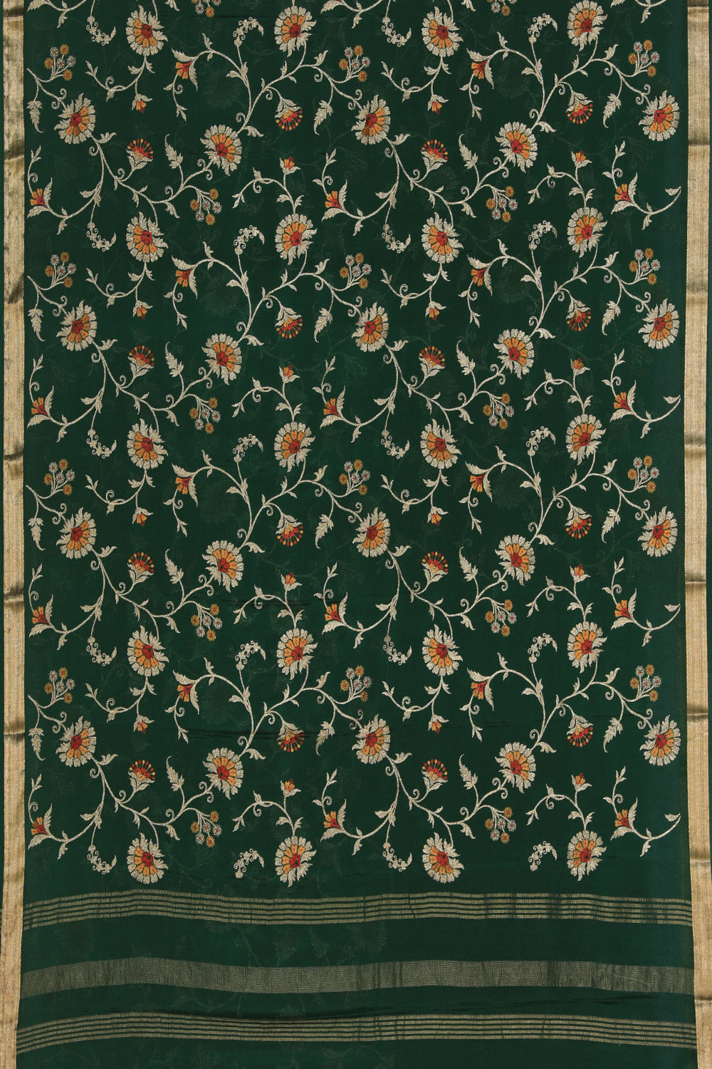 Image of Crepe Silk Green Saree